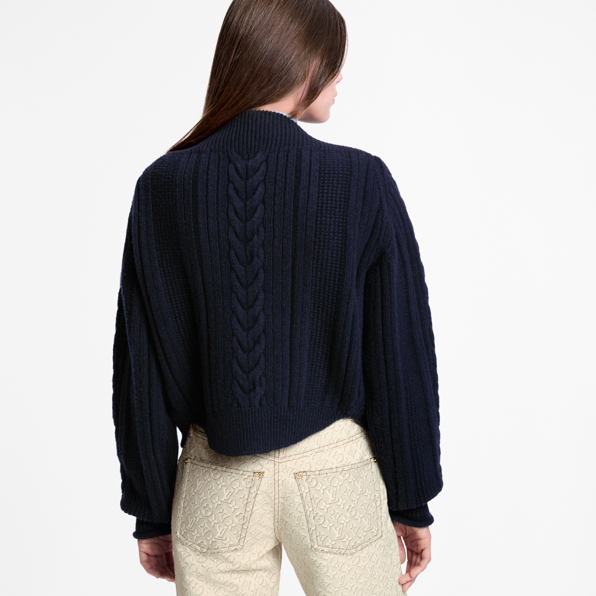 Strap Front Cable-Knit Cardigan - Women - Ready-to-Wear | LOUIS